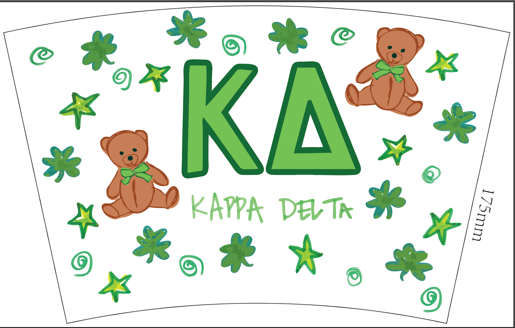 Over The Moon Greek - Wholesale Drinking Glass/Cup - Sorority Marker Cup31