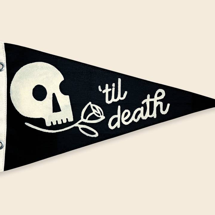 'Til Death Vintage-Inspired Pennant for wholesale by Wild Northland