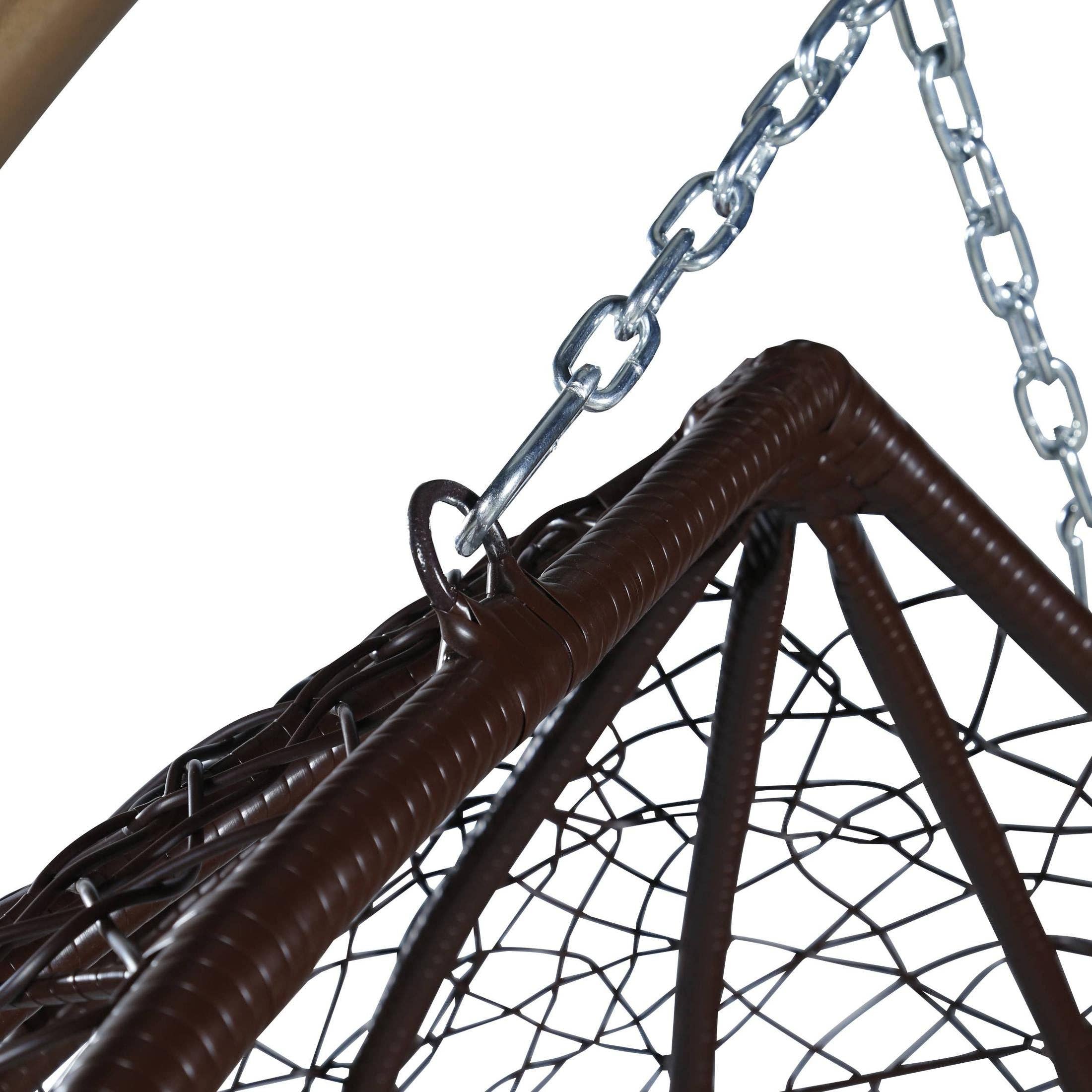 LeisureMod - Wholesale Egg Chair - Recluse Polyethylene Hanging Two-Person Swing Chair3