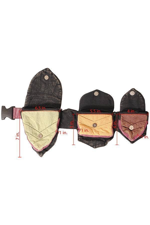 Talla única Riñonera Pixie con tres bolsillos para el Hip Festival de venta al por mayor en Faire5