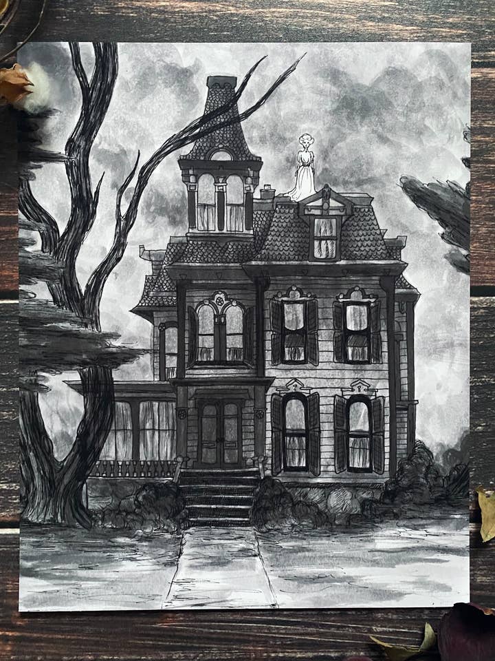 «Casa de la abuela» - impresión artística - casa embrujada para venta al por mayor de Mary Syring