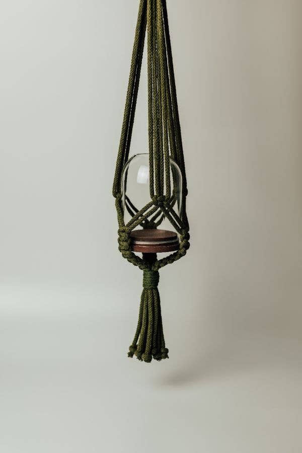 Old Green – wholesale Hanging planter – Rust Oeko-Tex Cotton Cord Hanger6
