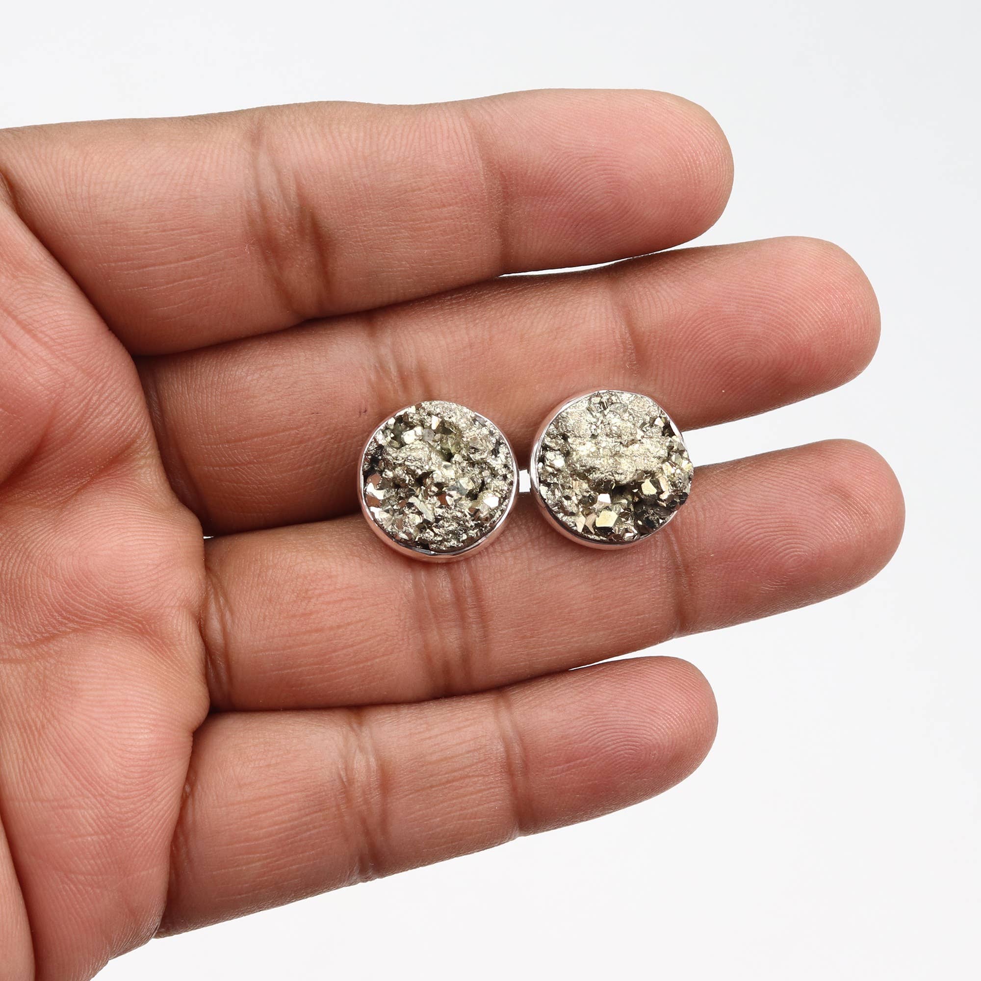 Jay Jools - Wholesale Cufflinks - Raw Pyrite Cufflinks: 925 Sterling Silver Handmade Jewelry6