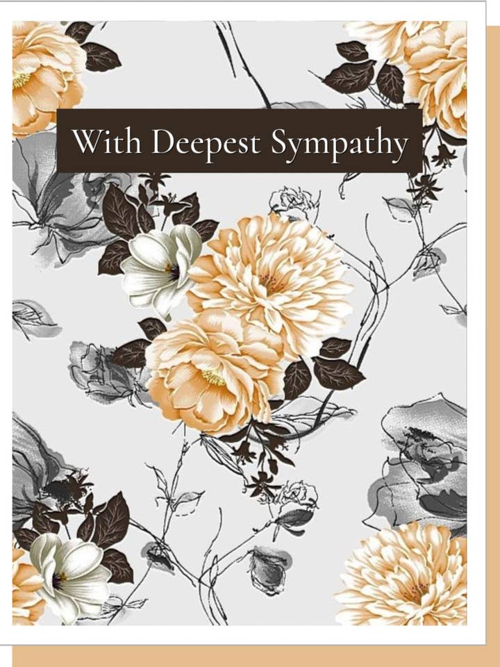 With Deepest Sympathy Card for wholesale by Ümlaut Brooklyn