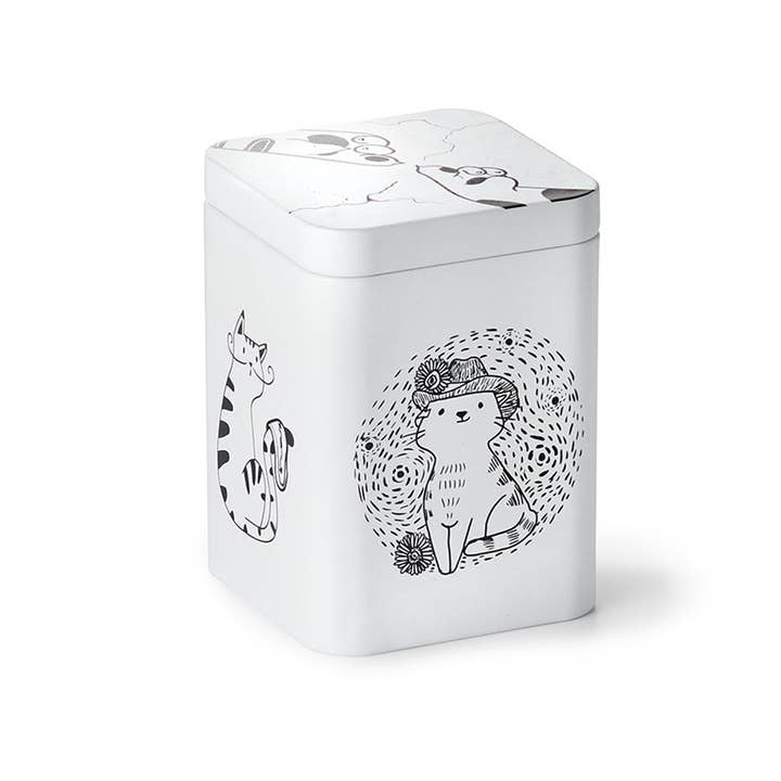 Teedose "Carlo" - mit Stülpdeckel, weiß matt - 100g für den Großhandel von Naturelei