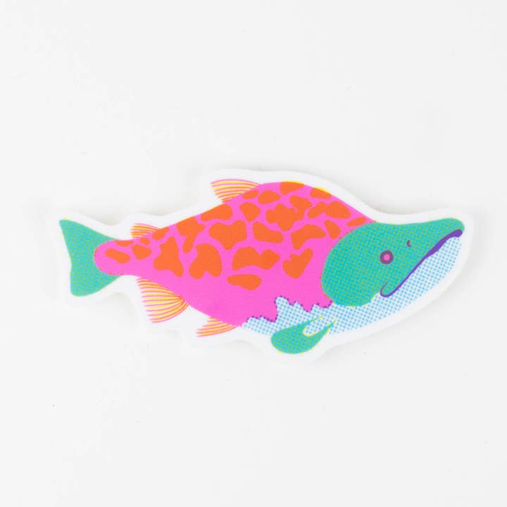 Sticker: Vibrant Salmon for wholesale by Porchlight Press Letterpress