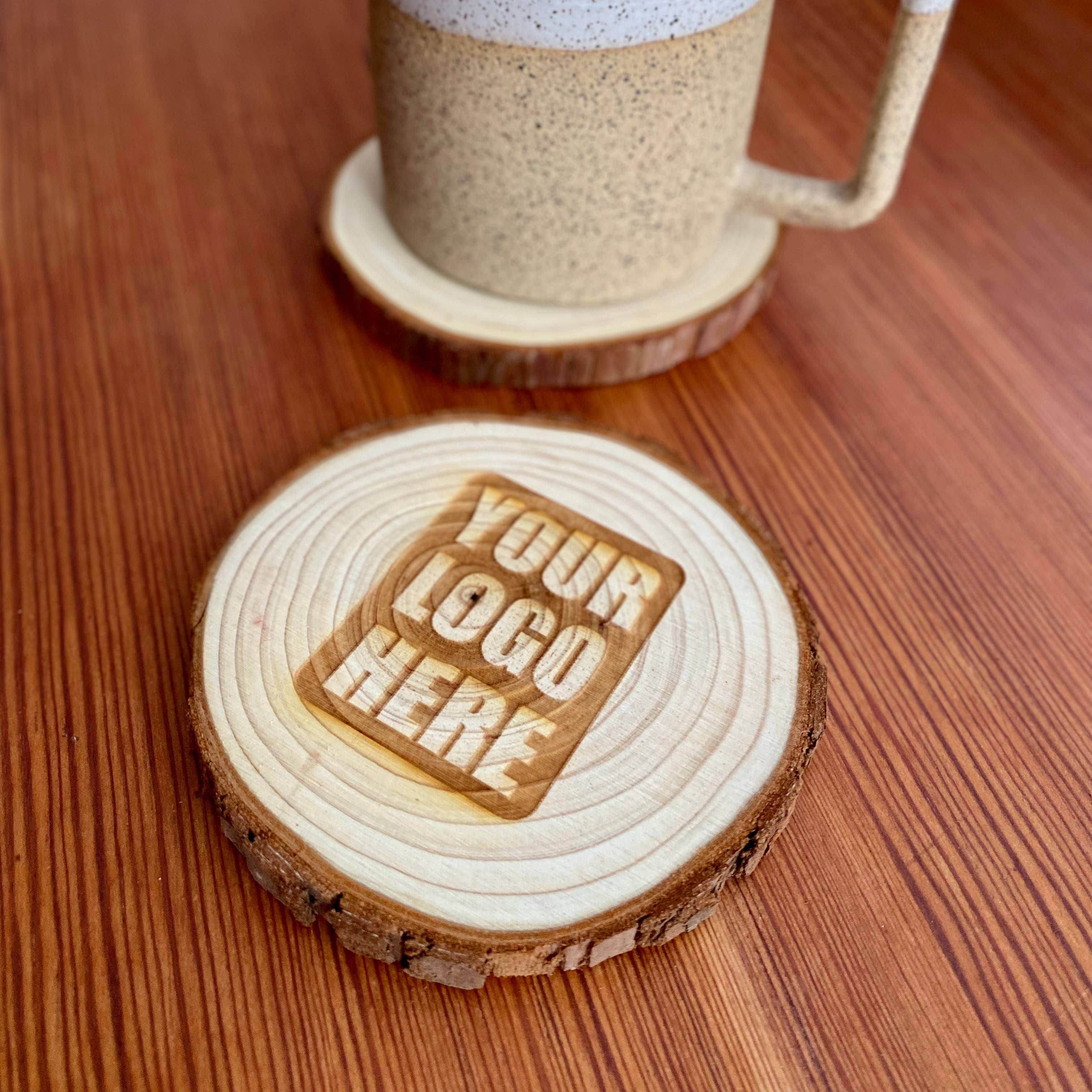 Munsell Made - Wholesale Coasters - Custom Logo Wood Slice Coasters2