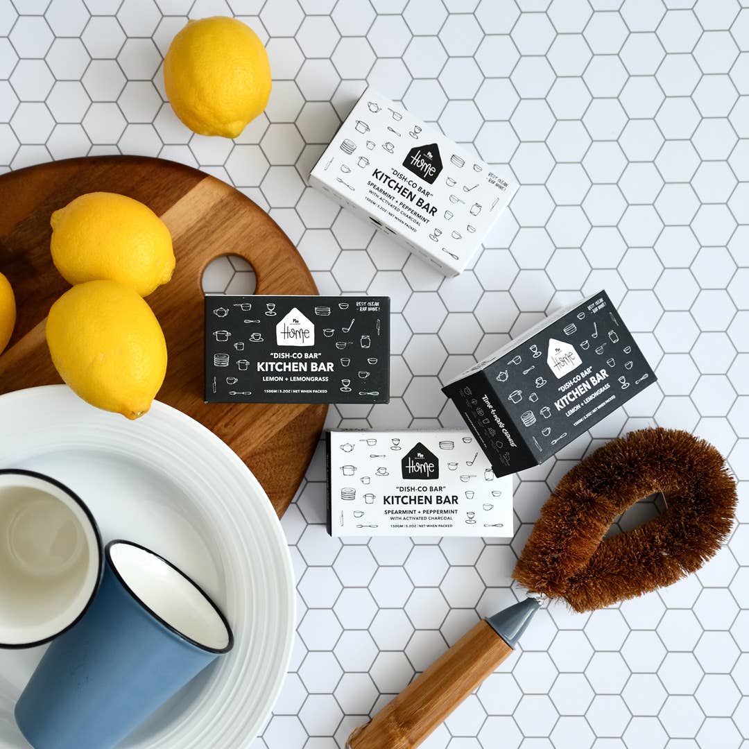 no nasties kids - Wholesale Dish soap - Spearmint + Peppermint Solid Dish-co Bar | 150g bar3