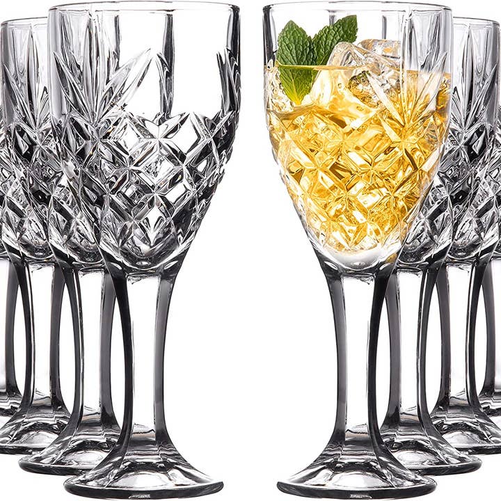 Royalty Art Wine Glasses Goblet Glassware Set of 8, 10oz, for wholesale by Royalty Art