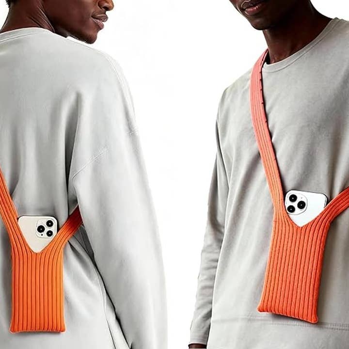 Bolsa de Punto de Bolsillo - Funda Universal Elástica para Teléfono - Naranja para venta al por mayor de Funky Rico Inc