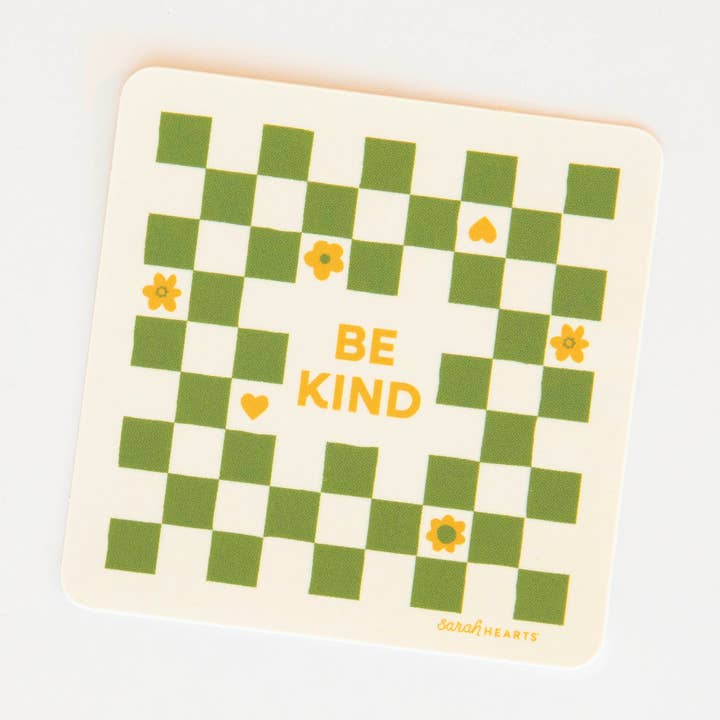 Be Kind Sticker - Vinyl Waterproof Sticker for wholesale by Sarah Hearts