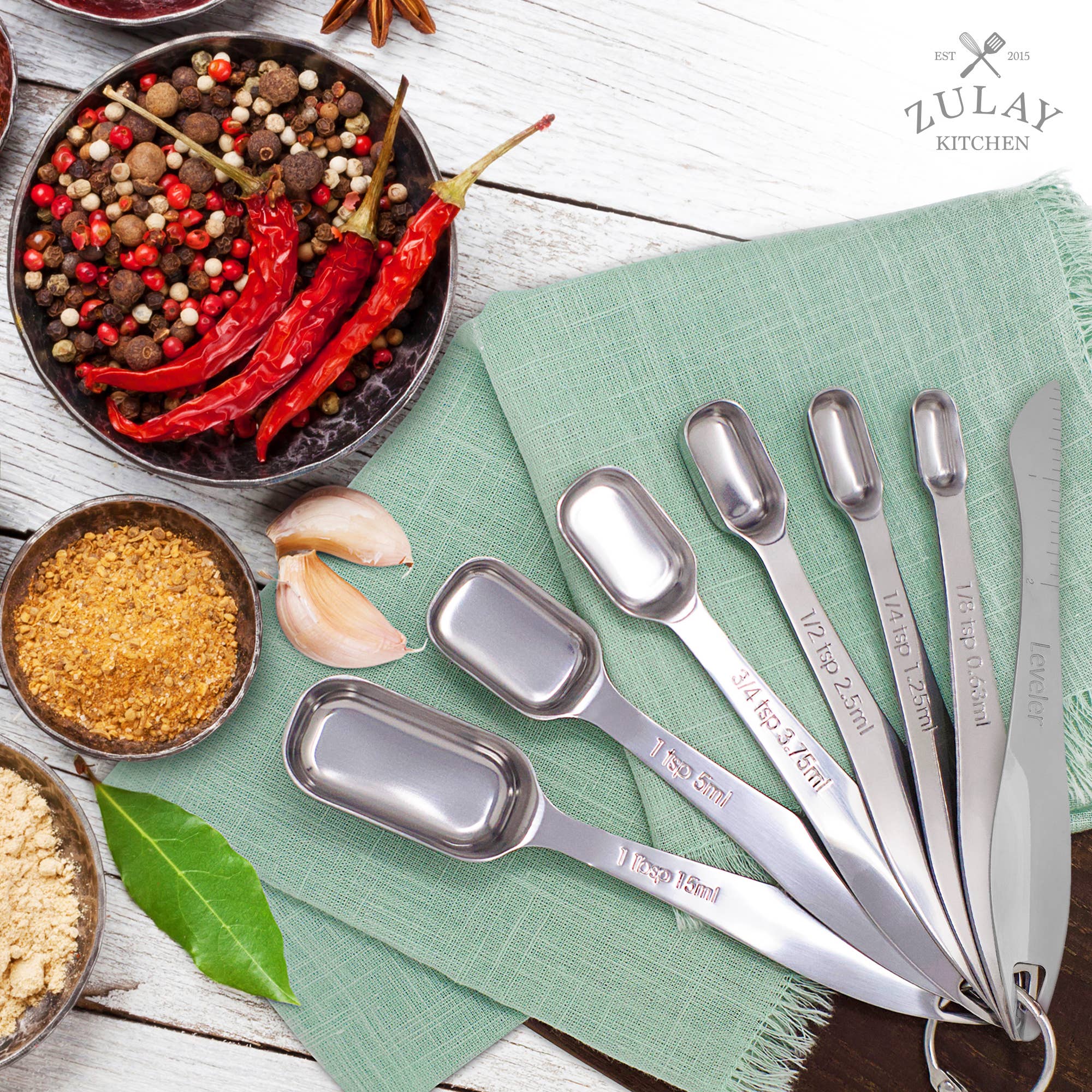 Zulay Kitchen – Engroshandel Måleske – Kraftige måleskeer i rustfrit stål6