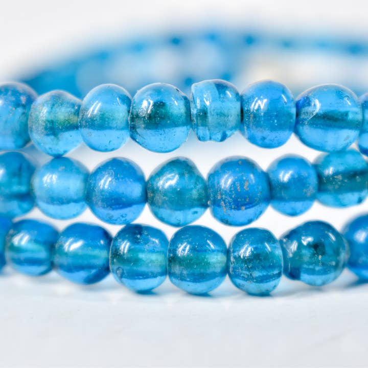 Bohemian Blue Translucent Trade Beads for wholesale by Africa Direct