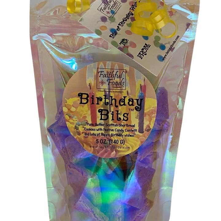 Birthday Bits for wholesale by Faithful Foods Inc.