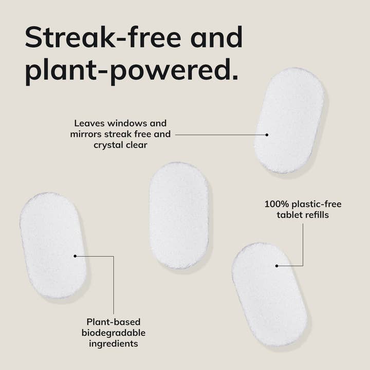 Also Green - Wholesale Glass cleaner - Glass + Mirror Cleaner Tablet Refills1