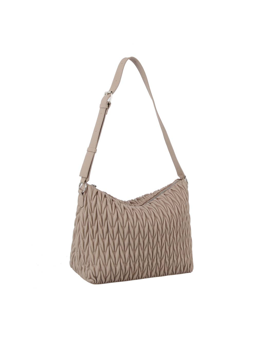 Handbag Factory Corp - Wholesale Shoulder Bag - Women's - Woven detail leather hobos shoudler bag1