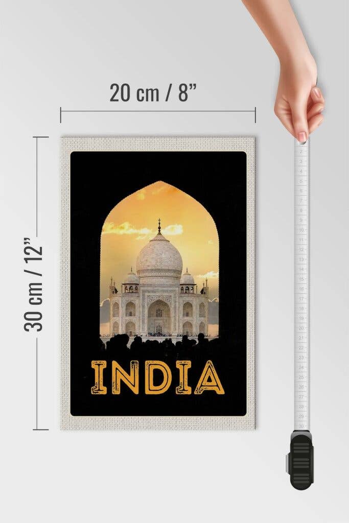 Femer - Wholesale Sign - Wooden travel sign 20x30 cm India white mosque religion Islam sign wooden sign4