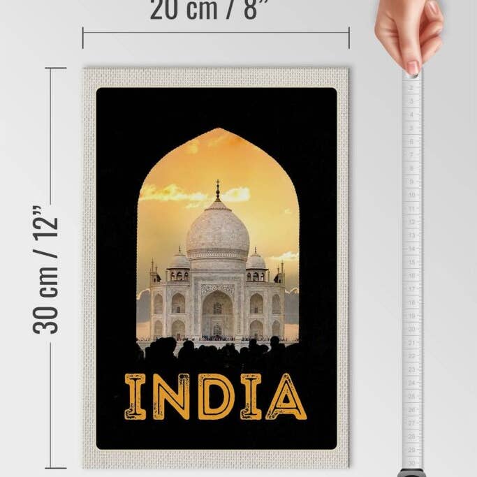 Femer - Wholesale Sign - Wooden travel sign 20x30 cm India white mosque religion Islam sign wooden sign4
