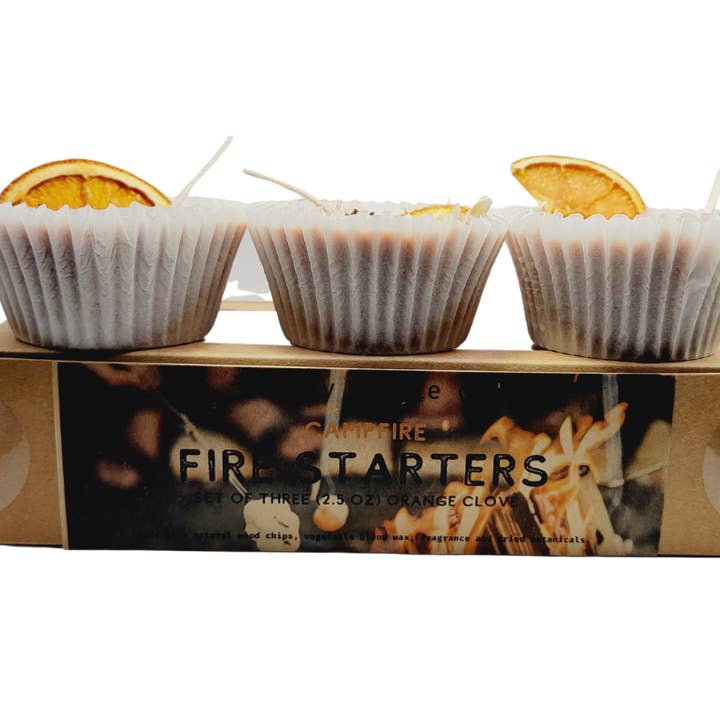 Country Hippie Co. - Wholesale Lighter - Orange Clove Fire Starter Trio for Camping + Bonfires1