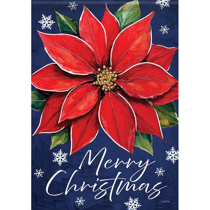 "Large Poinsettia" Garden Durasoft™ Flag for wholesale by FlagTrends by Carson