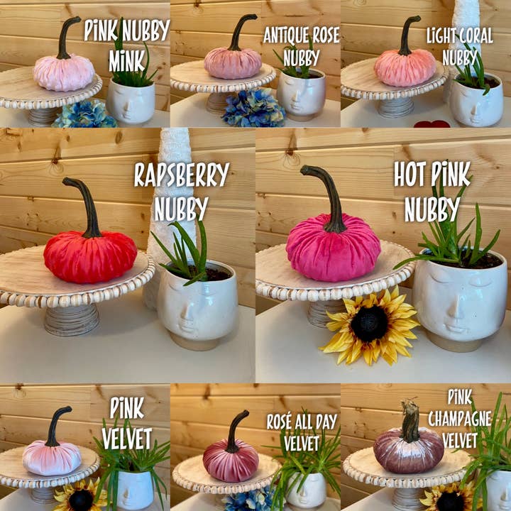 Leanne Bruce Co. - Wholesale Decorative Tabletop Object - Fabric Pumpkins LARGE Fall to Summer Colorful Home Decor 10