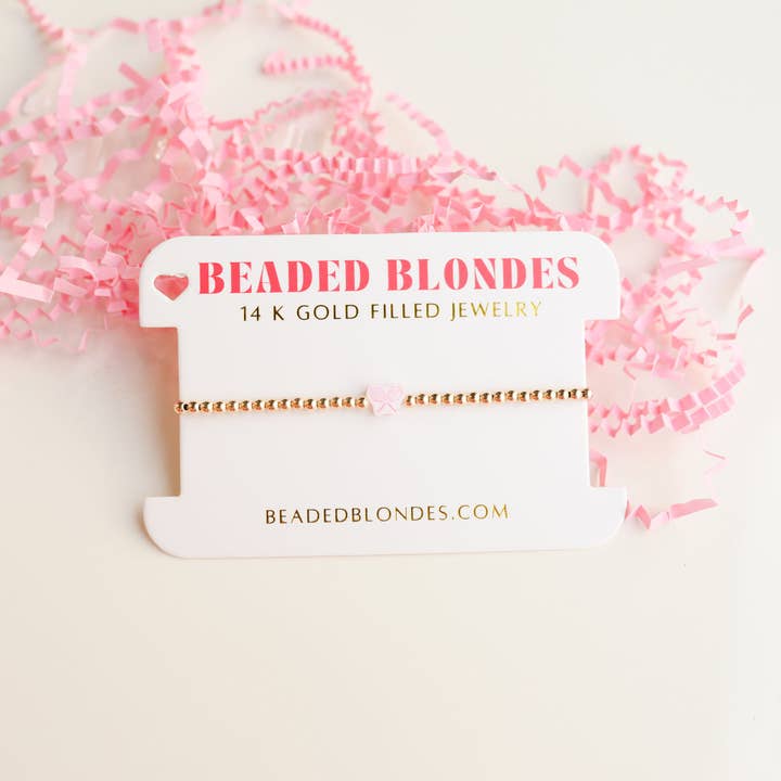 Beaded Blondes - Wholesale Beaded Bracelet - Kids - Tennis Racket Bracelet (Kids Size)