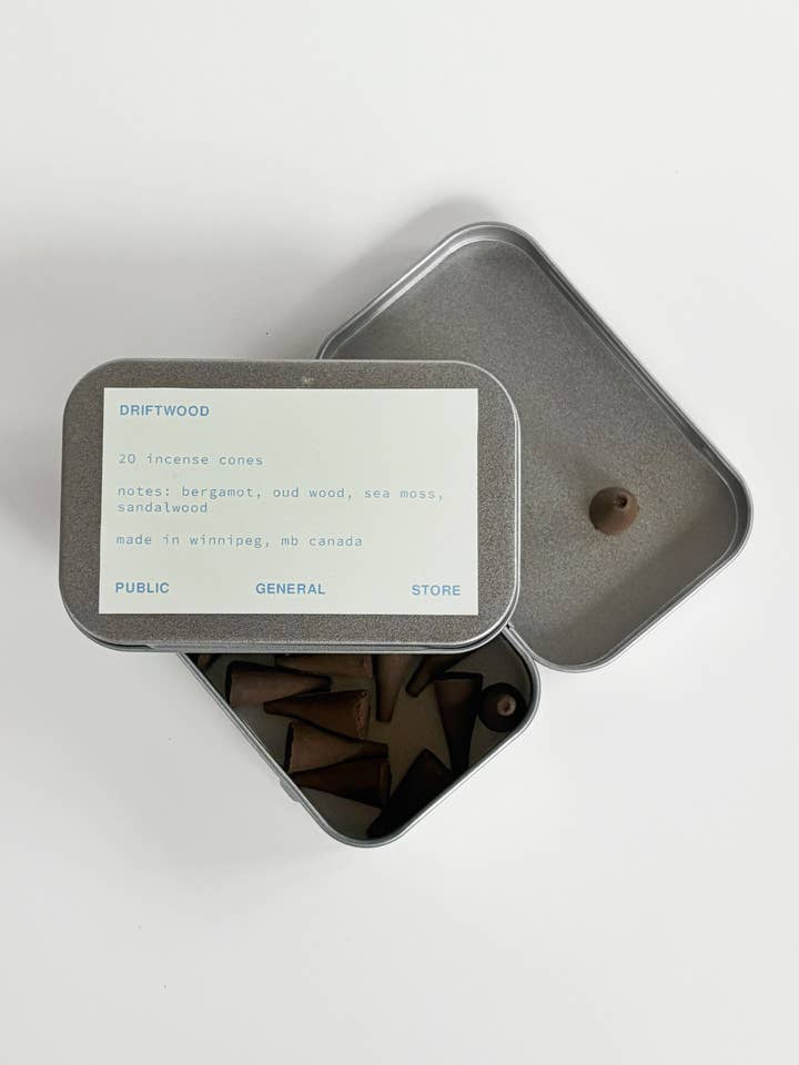 Driftwood Incense Cones for wholesale by Public General Store inc