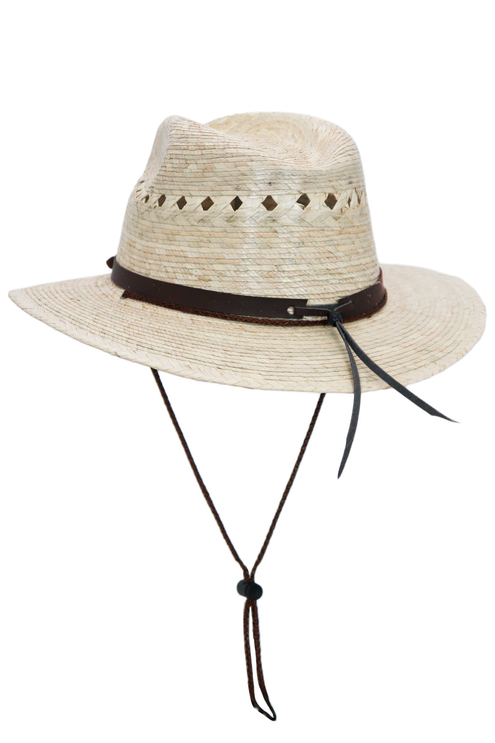Cap Zone - Wholesale Straw Hat - Women's - Youths Tycoon Flat Palm Straw Lifeguard Hat - Vent2