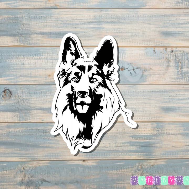German Shepherd Sticker |Sticker or Magnet for wholesale by Handmade by Marlayna