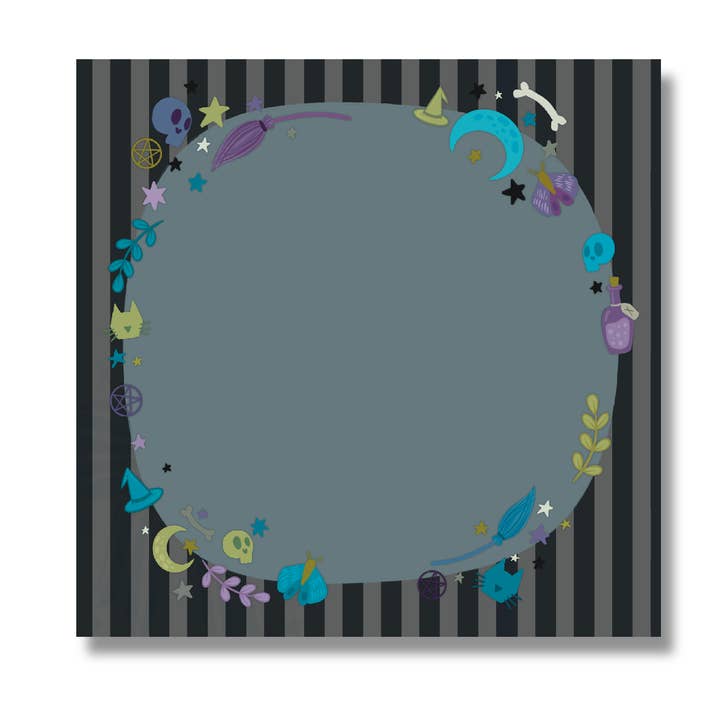 Note autocollante à rayures Witching Hour Element (simple) pour la vente par Doohickle Designs