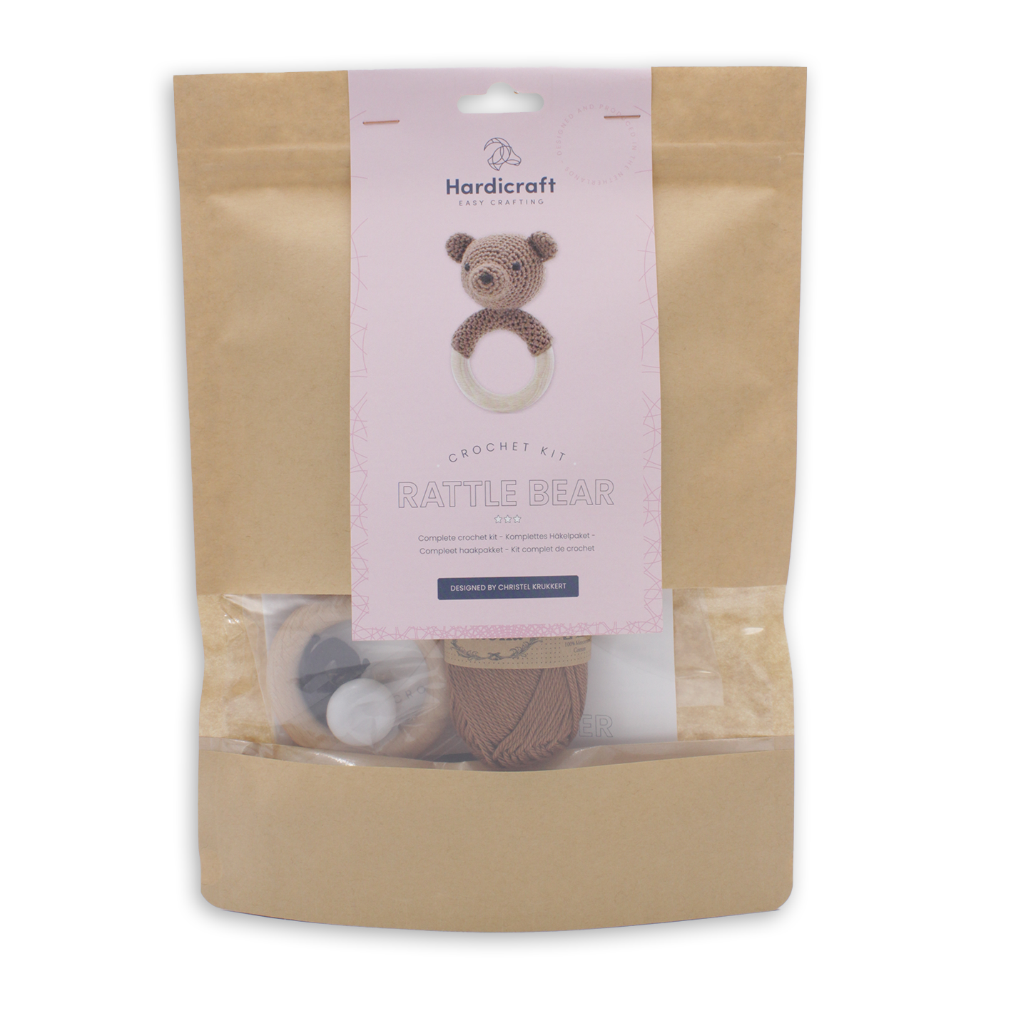 Hardicraft - Wholesale Brei- en haakbenodigdheden - DIY Haakpakket - Rammelaar Beer3