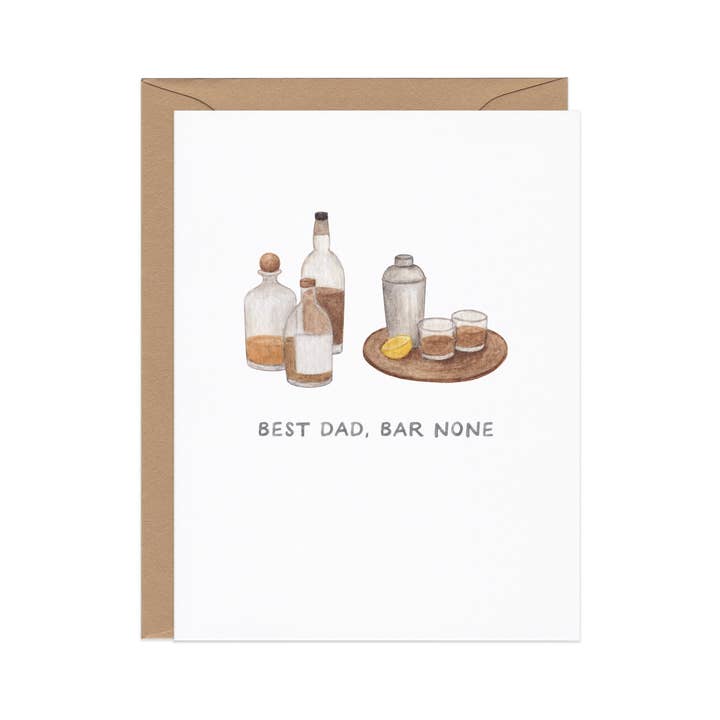 Amy Zhang - Wholesale Father's Day Card - Best Dad Bar None — Drinks Inspired Father's Day Card1