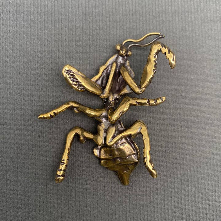 Mio Queena - Wholesale Decorative Figurine - Brass Mantis King Crafts Desktop Ornaments Decoration1
