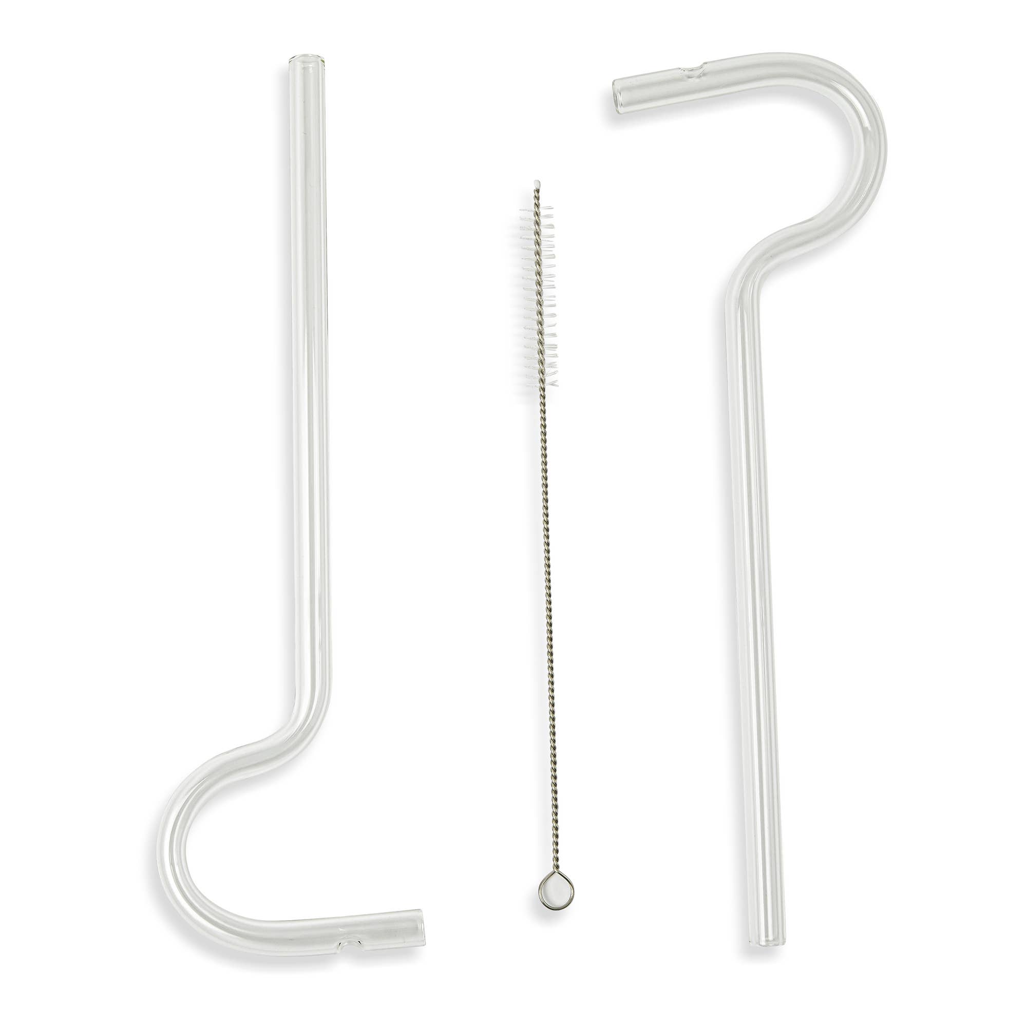 Core Home - Wholesale Drinking Straw - 2pk Anti Wrinkle Straws w/ Brush Cleaner – Clear1