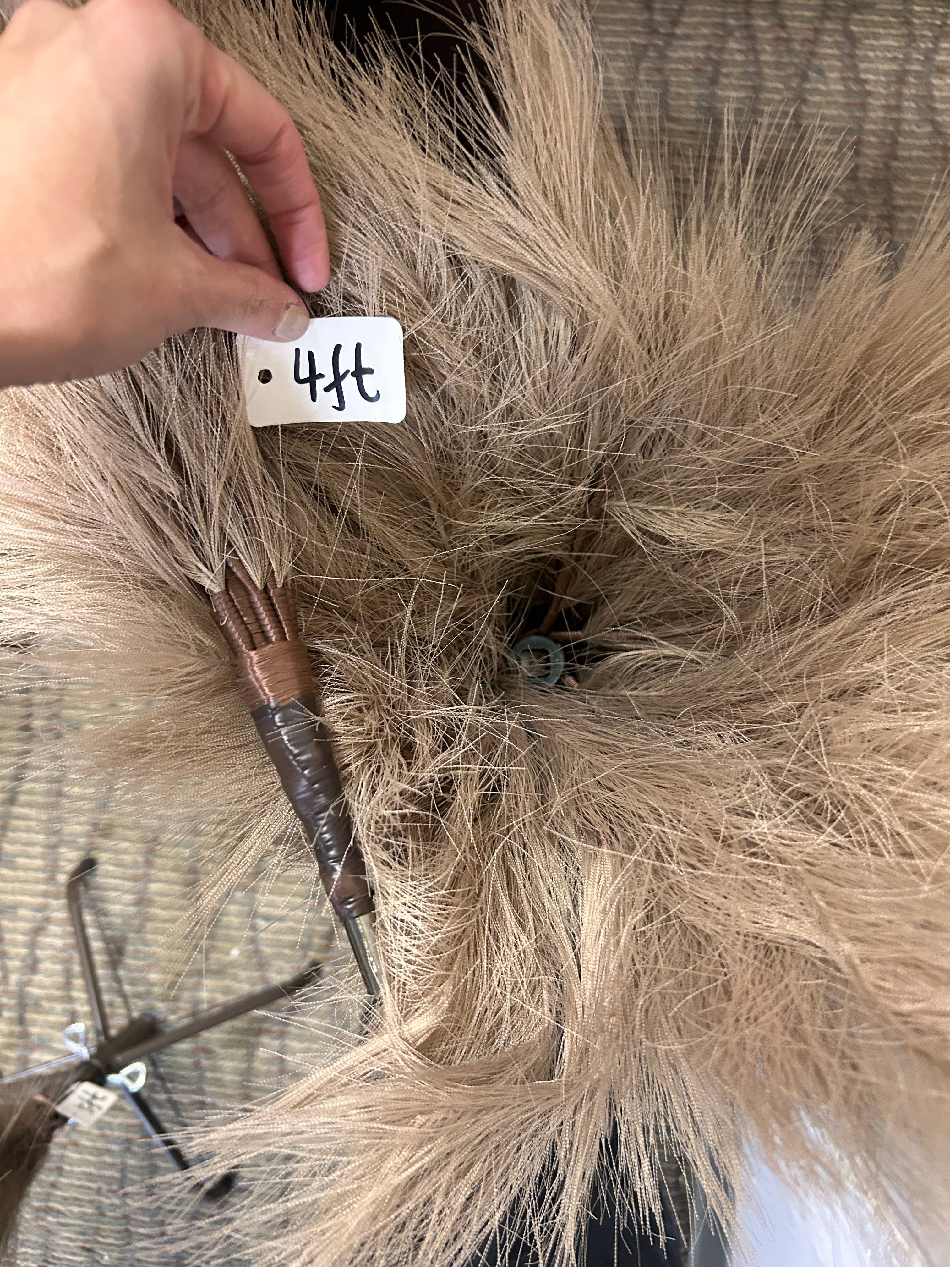 Ash Brown Luxury Faux Botanical Statement Pampas Tree | Designer Decor for wholesale on Faire9