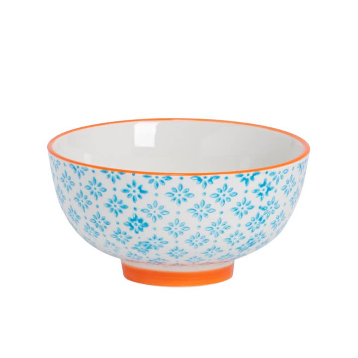 Rinkit Pty Ltd - Wholesale Bowl - Hand-Printed Rice Bowl - 12cm - Light Blue