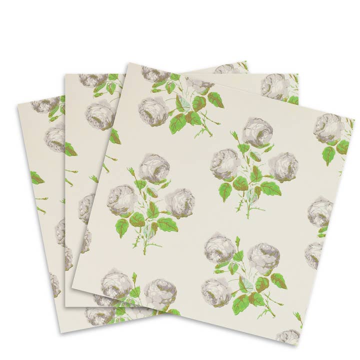 Bowood Gray Rose Cocktail Napkins for wholesale by Stxy’s