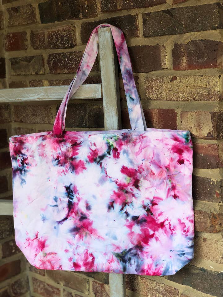 Borsa Ice Dye con cerniera grande per la vendita all'ingrosso da parte di Just About Dyed