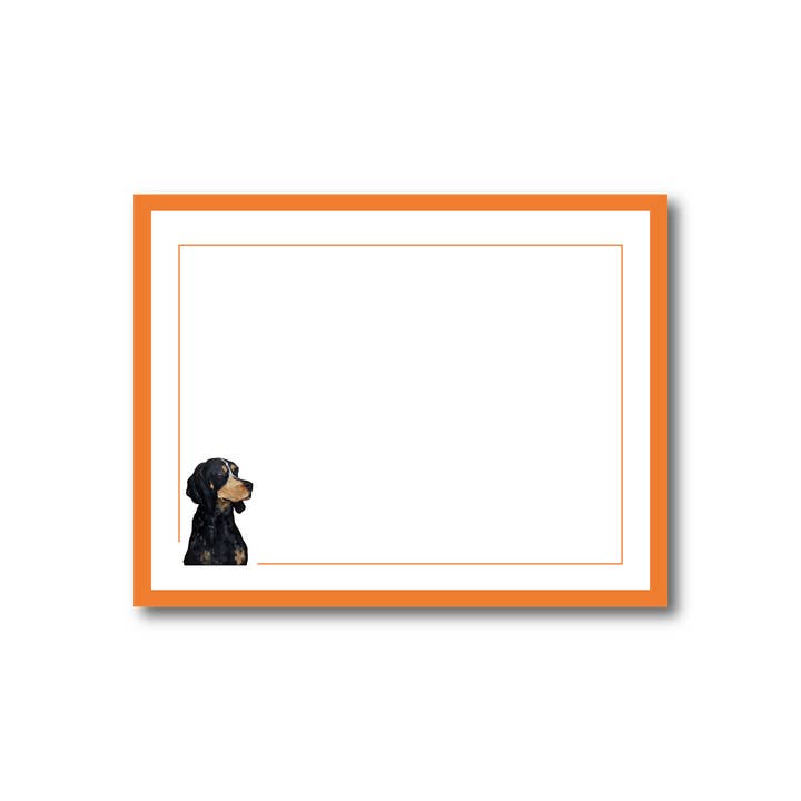 Bluetick Coonhound Flat Notecards for wholesale by Mads Studio & Co.
