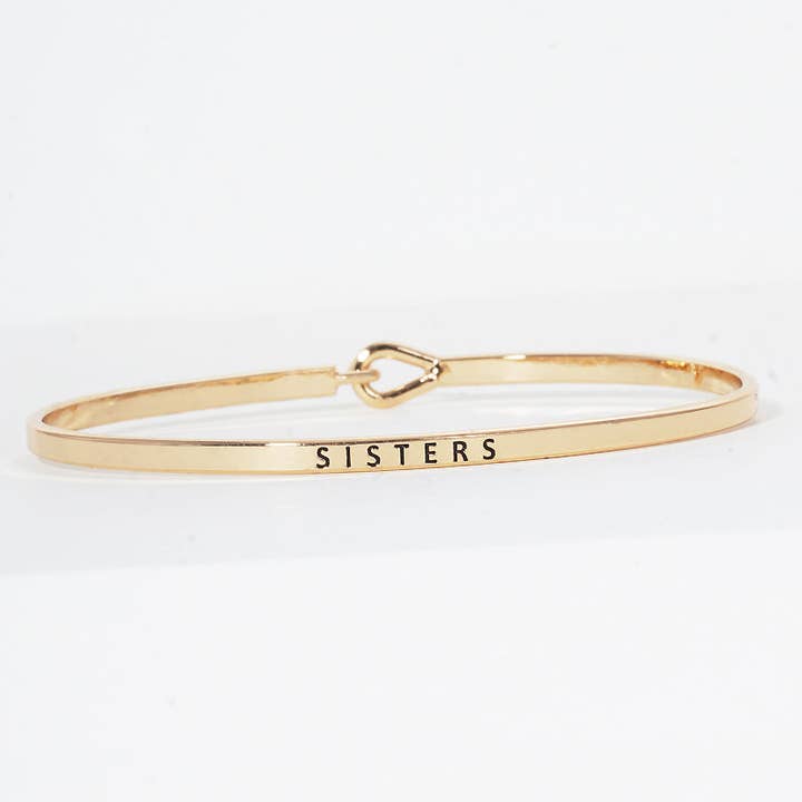 Wild Honey – wholesale Bangle bracelet – Sisters Engraved Inspirational Bangle Bracelet