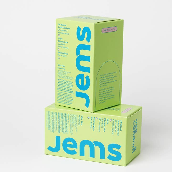 Jems - Wholesale Contraceptive/Condom - 24 Pack Body-Safe, Ultra-thin Condoms ✨