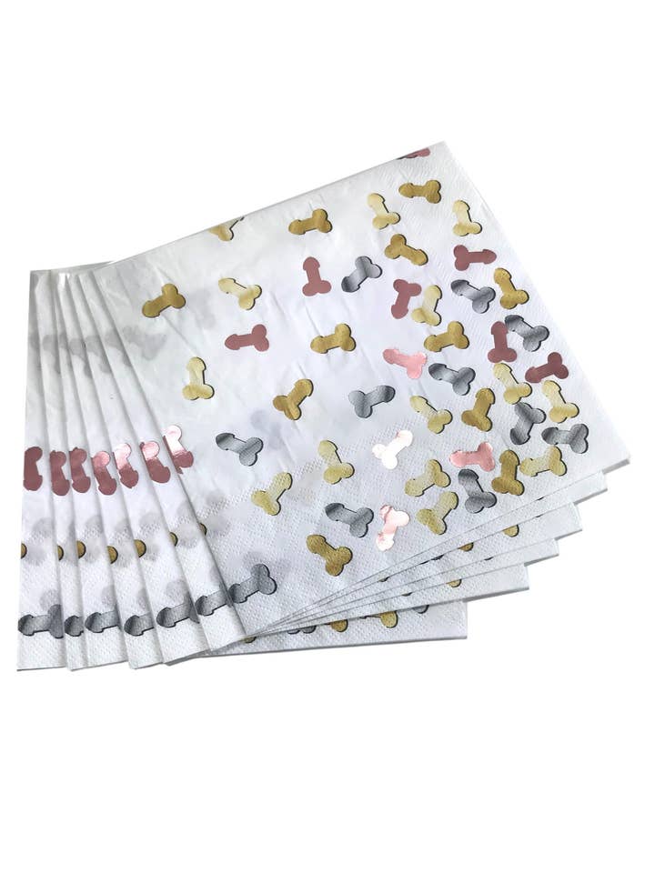 Servilletas de Pene Glitterati para venta al por mayor de Little Genie Productions