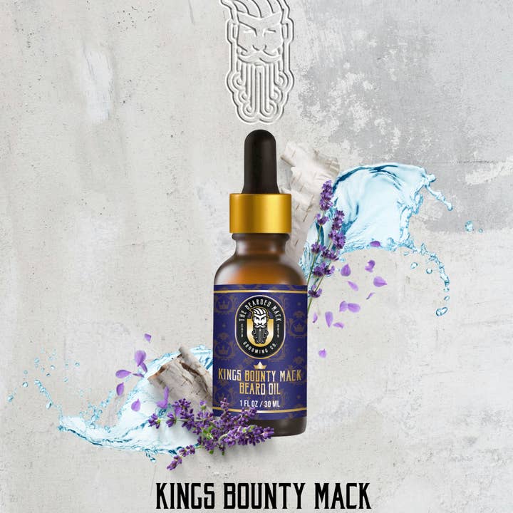The Bearded Mack Grooming Co - Wholesale Beard Styling Product - Kings Bounty Mack Signature Beard Oil | Lavender • Birch • Aquatic Musk1