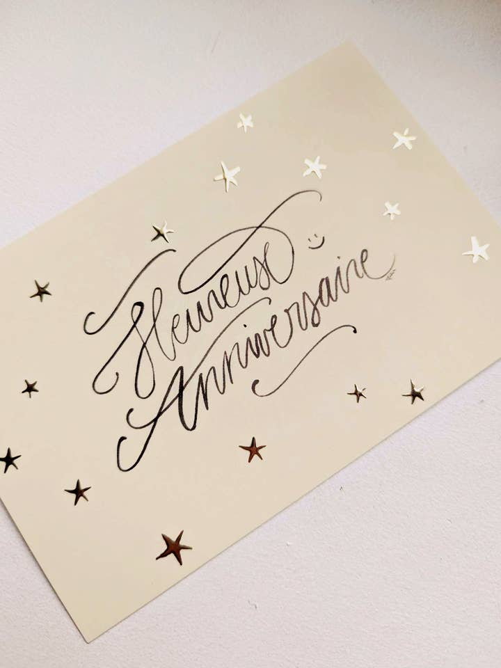 Guldkort "Tillykke med fødselsdagen" for engroshandel hos Tifalia