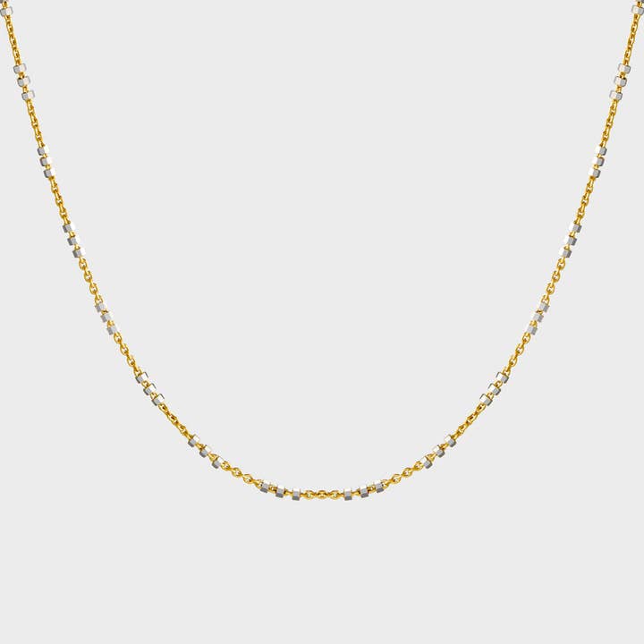 Two Tone Micro Triple Bead Spaced Choker Collar Necklace for wholesale by Thesis of Alexandria