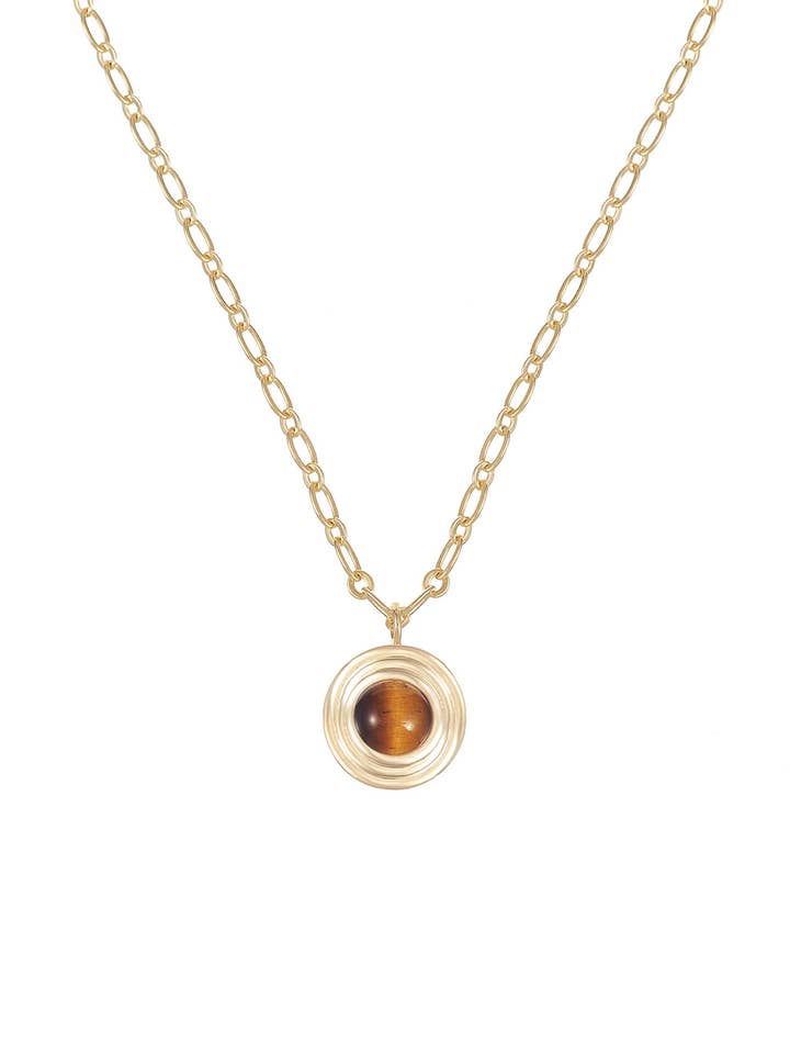 Strata Pendant Necklace in Tortoiseshell för wholesale av Natalie Wood Designs