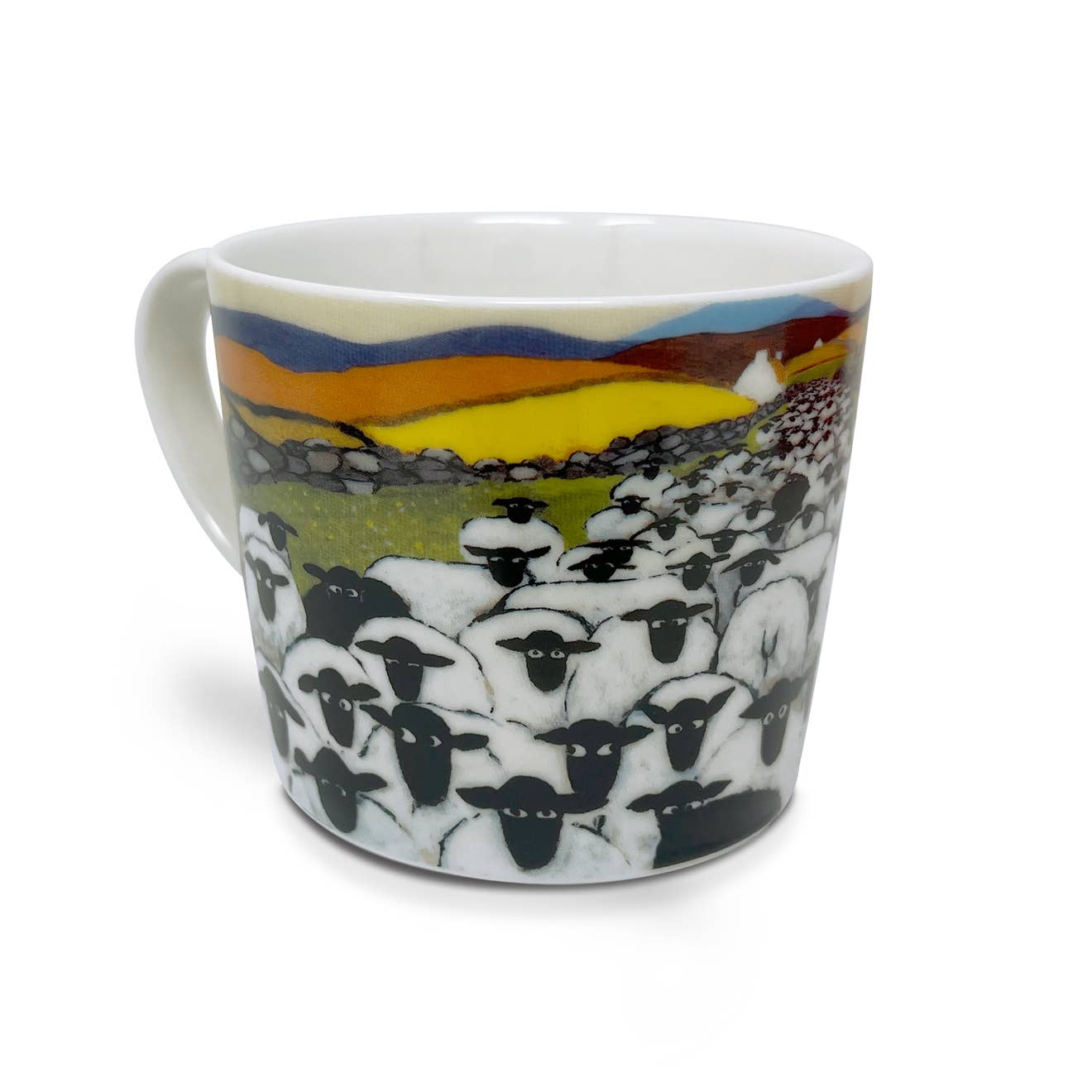 The Whimsical World of Thomas Joseph - Vendita all'ingrosso Tazza - Tazza in New Bone China a tema pecore "Early Morning Rush Hour"