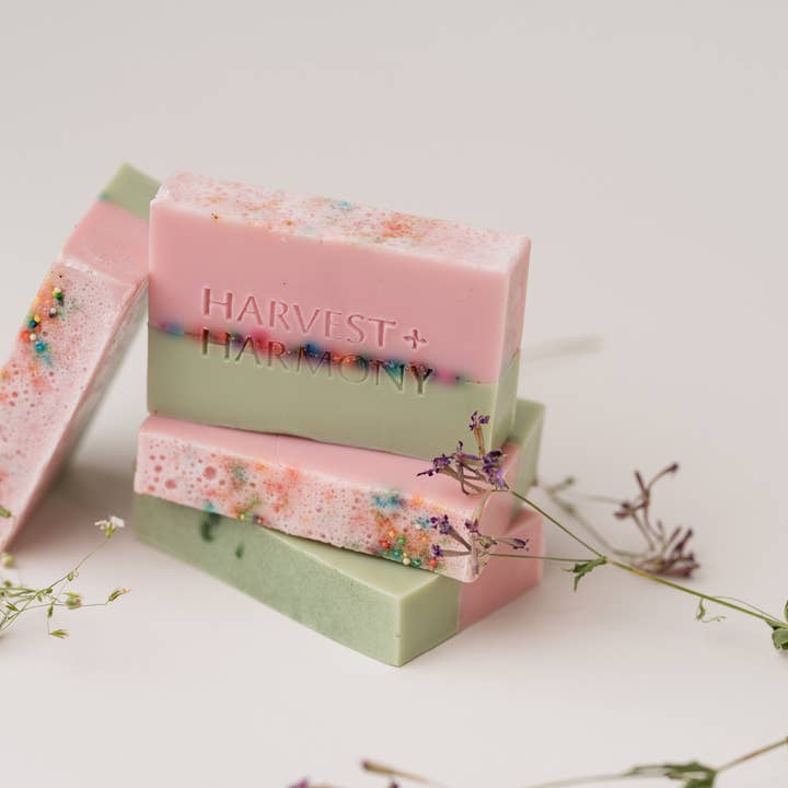 Harvest + Harmony - Wholesale Bar Soap - Harvest + Harmony Christmas Goat Milk Soap Sprinkles on Dish