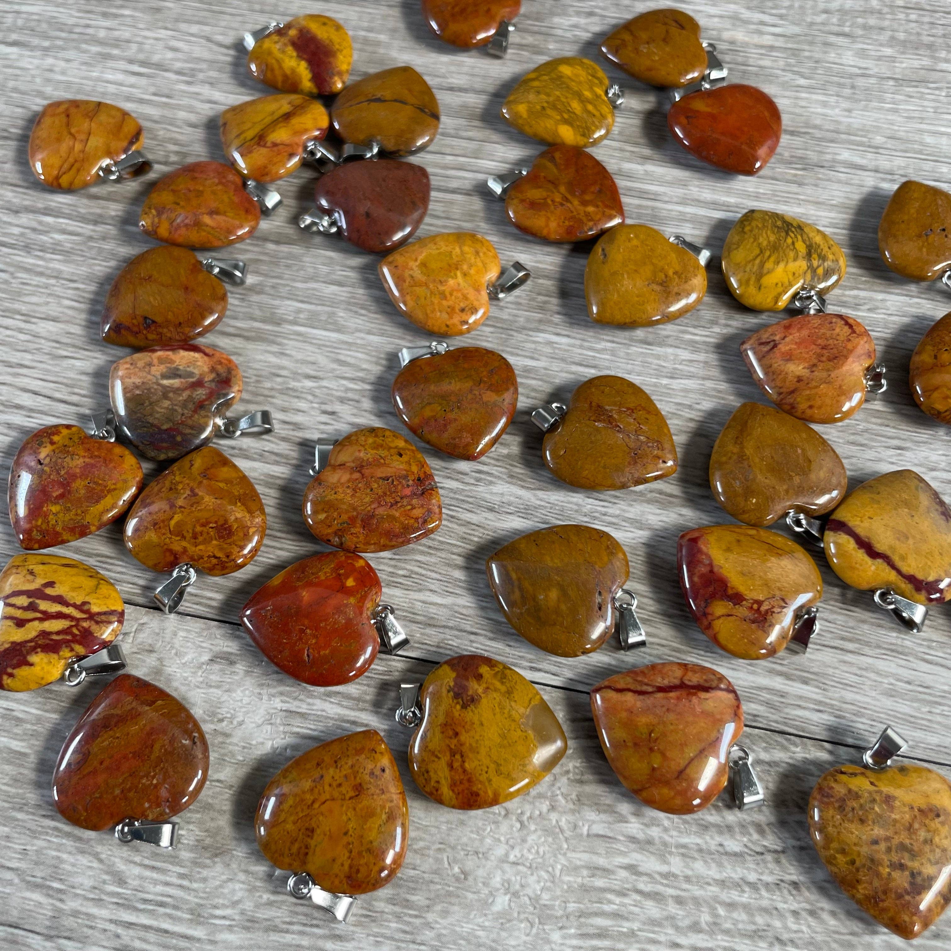 Keystone Crystals - Wholesale Individuele bedel/hanger - 20mm Edelsteen Hart Hangers – Groothandel Sieraden12