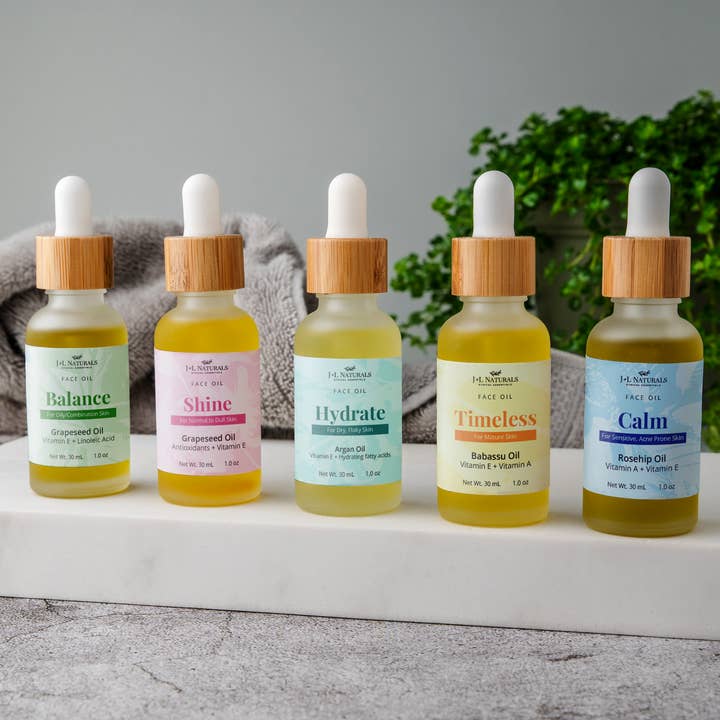 Natural Face Oil - 5 skincare regimens for wholesale by J&L Naturals